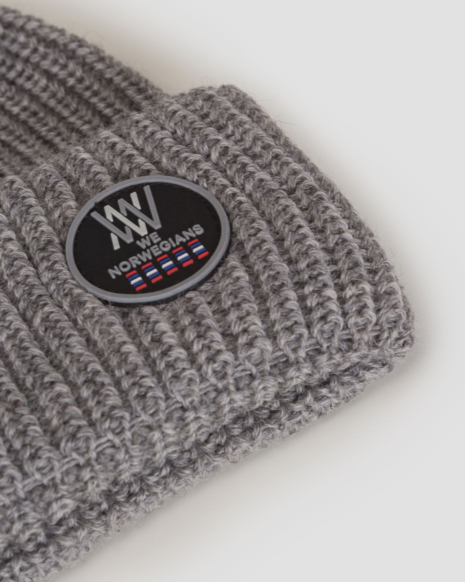 Šedá unisex vlněná čepice We Norwegians Kvitfjell