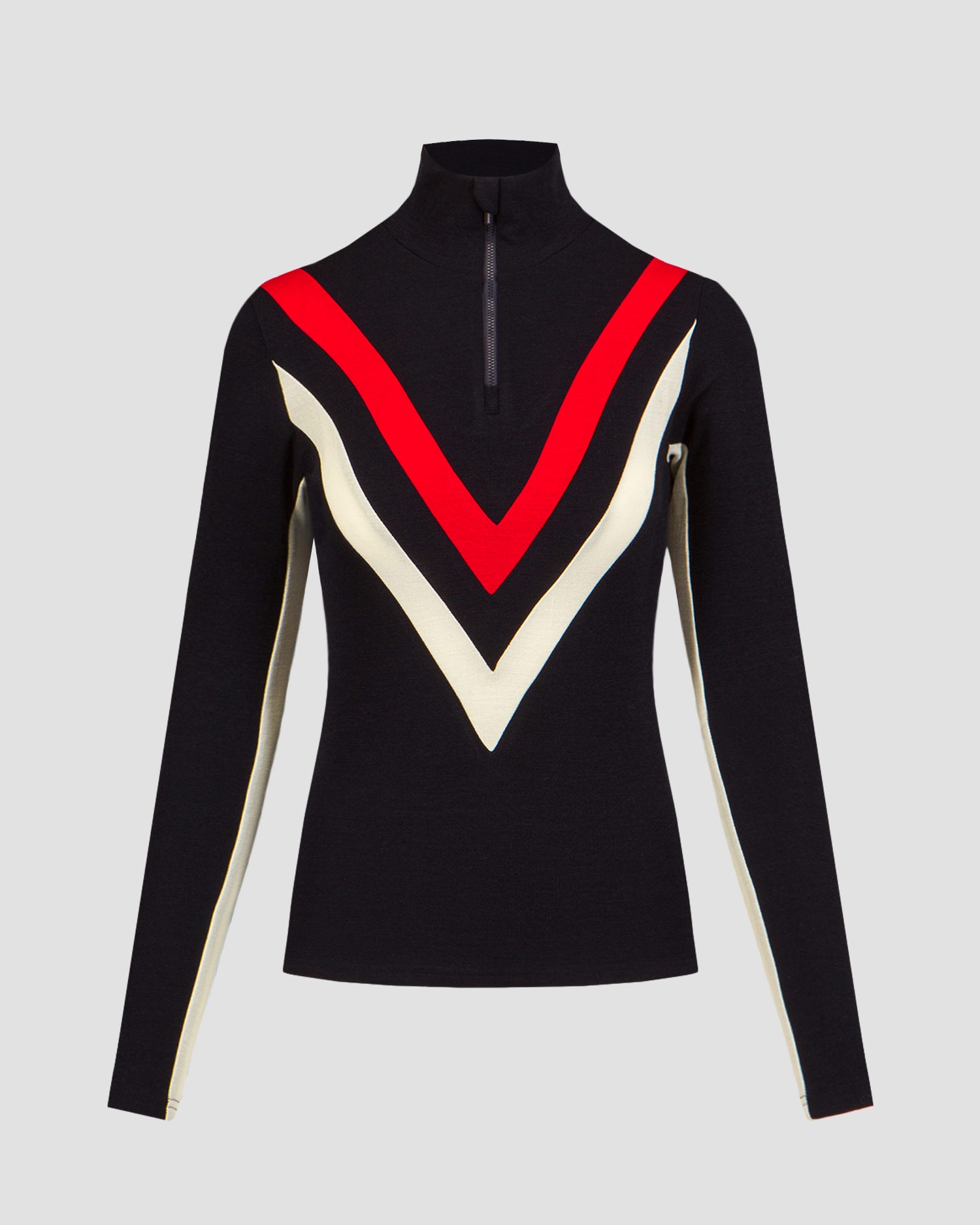 Tmavě modrý dámský rolák na zip We Norwegians Voss