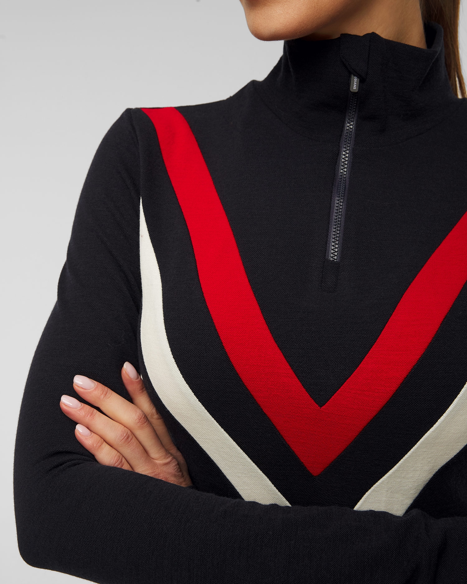 Tmavě modrý dámský rolák na zip We Norwegians Voss