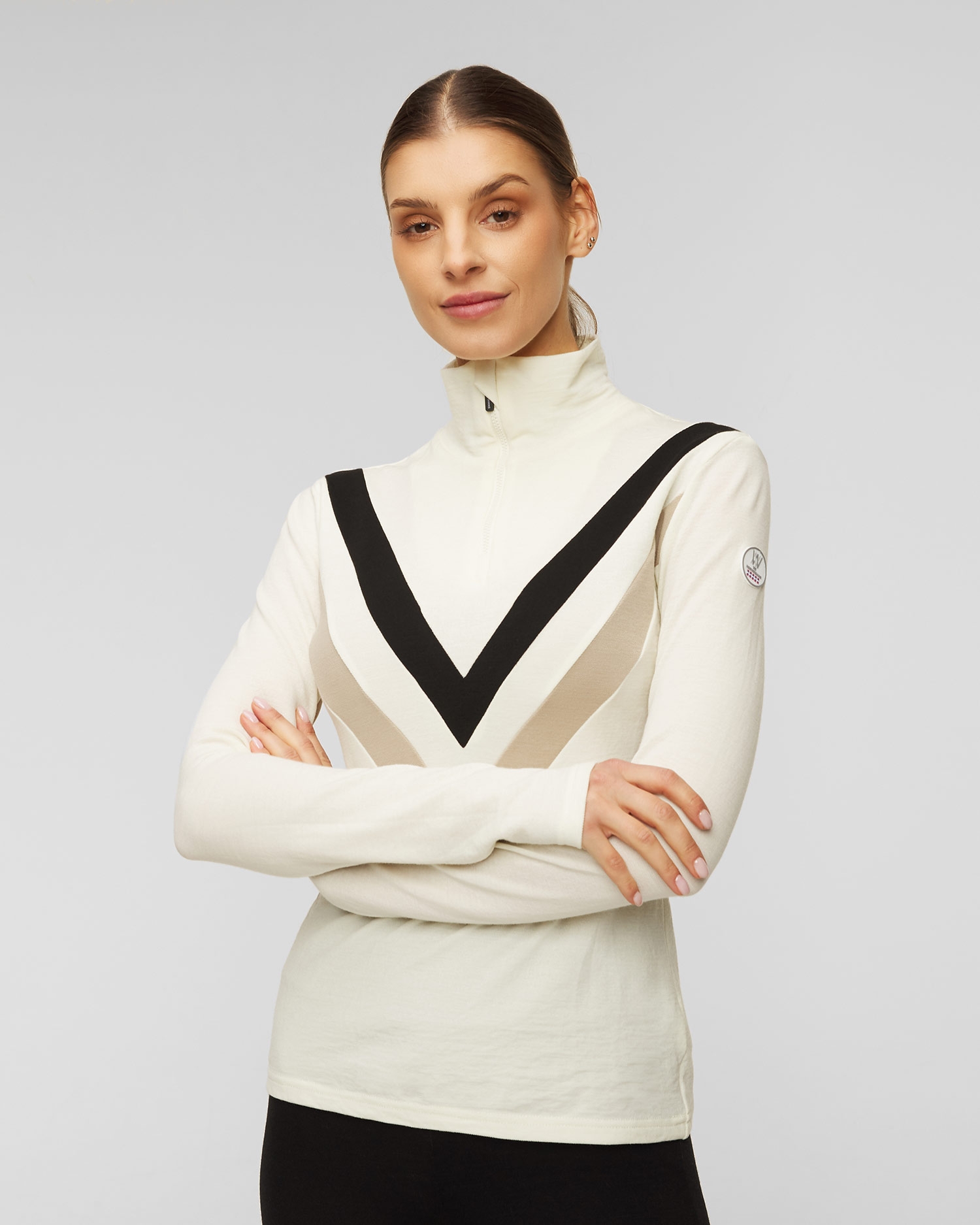 Bílý dámský rolák na zip We Norwegians Voss