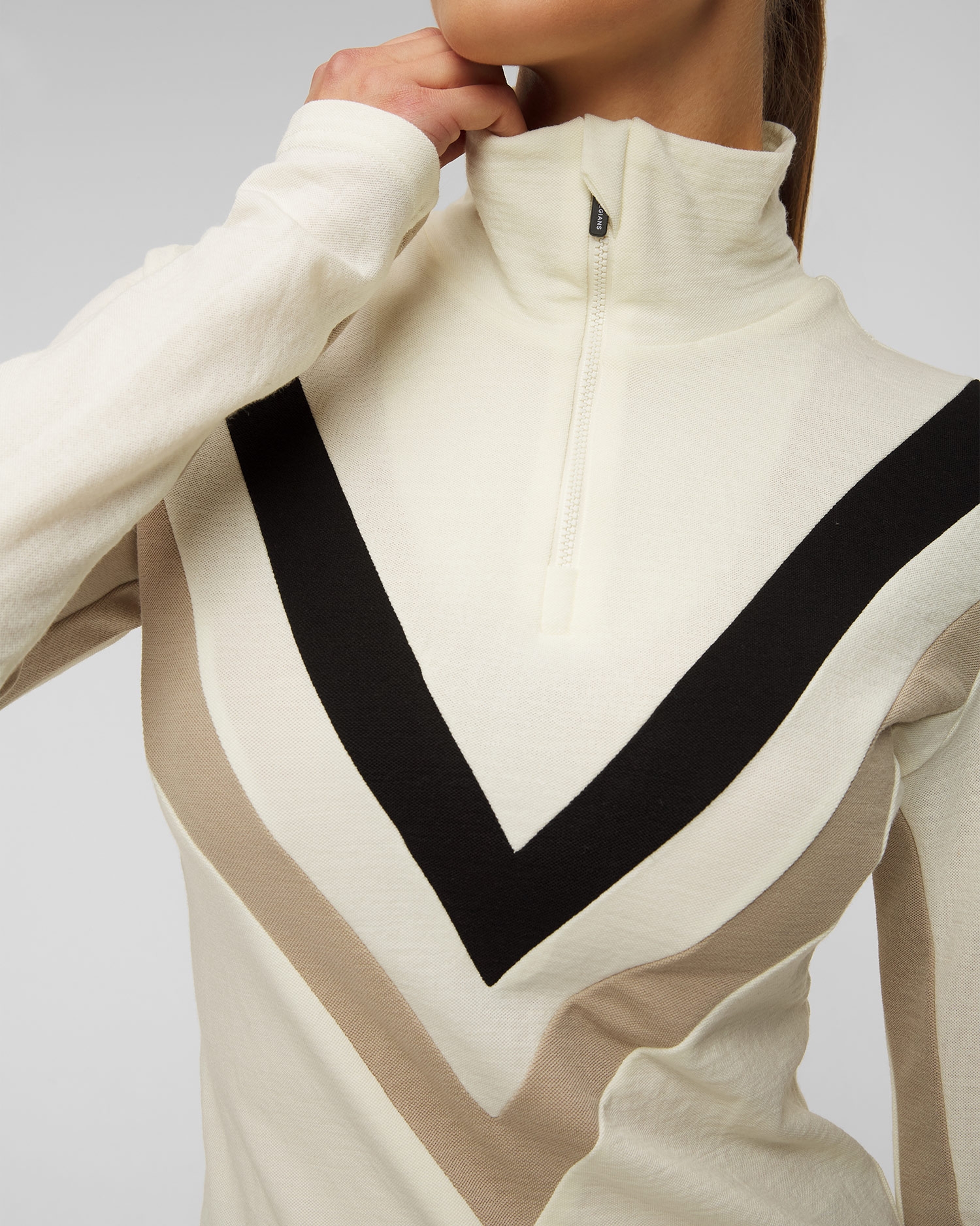 Bílý dámský rolák na zip We Norwegians Voss