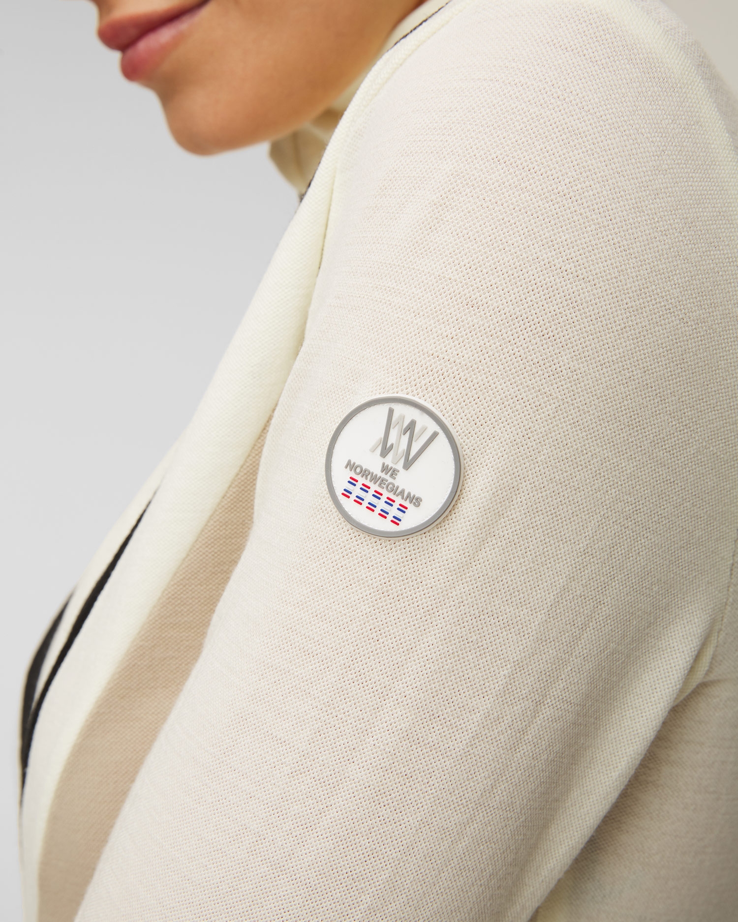 Bílý dámský rolák na zip We Norwegians Voss