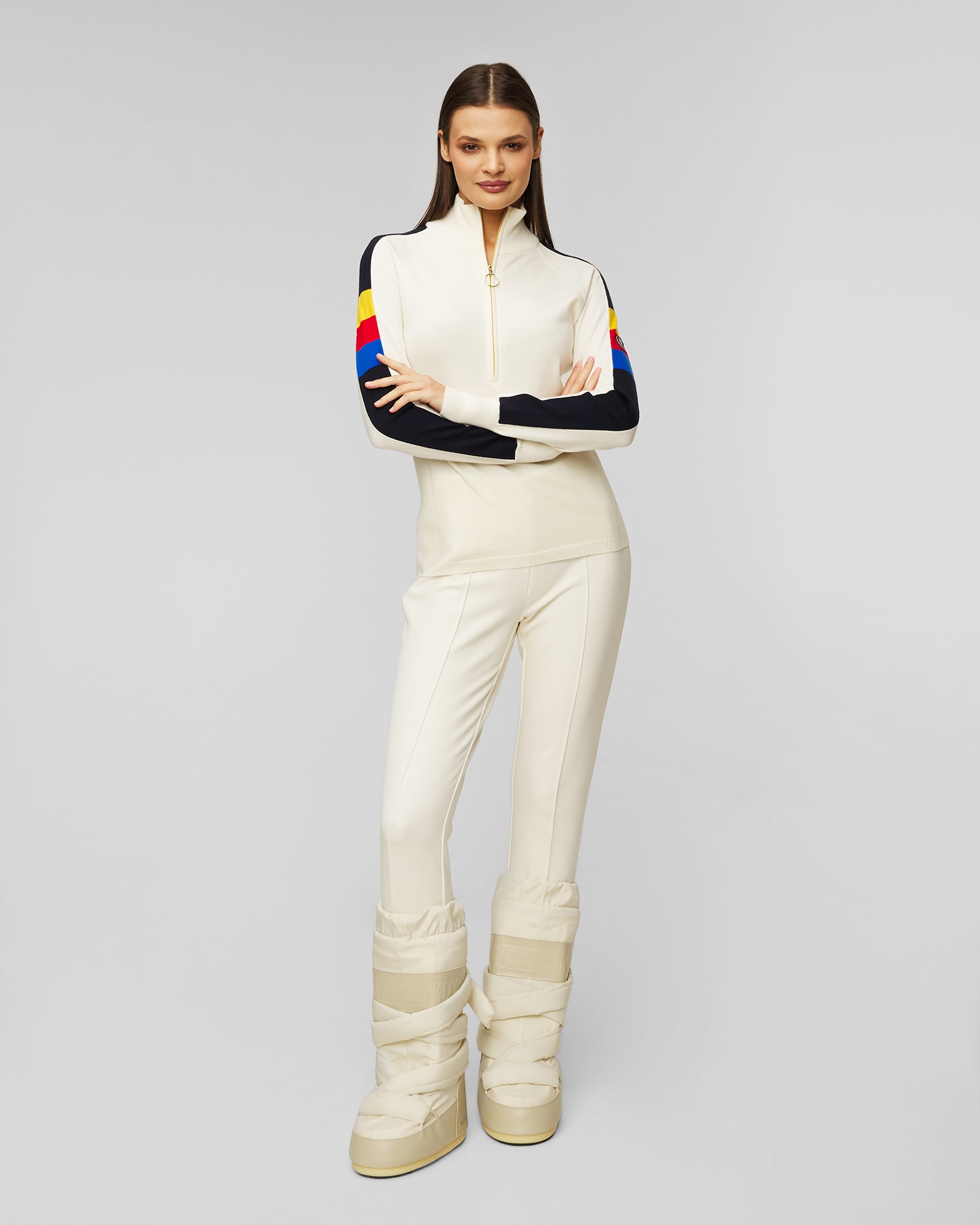 Bílý dámský rolák na zip We Norwegians Varden