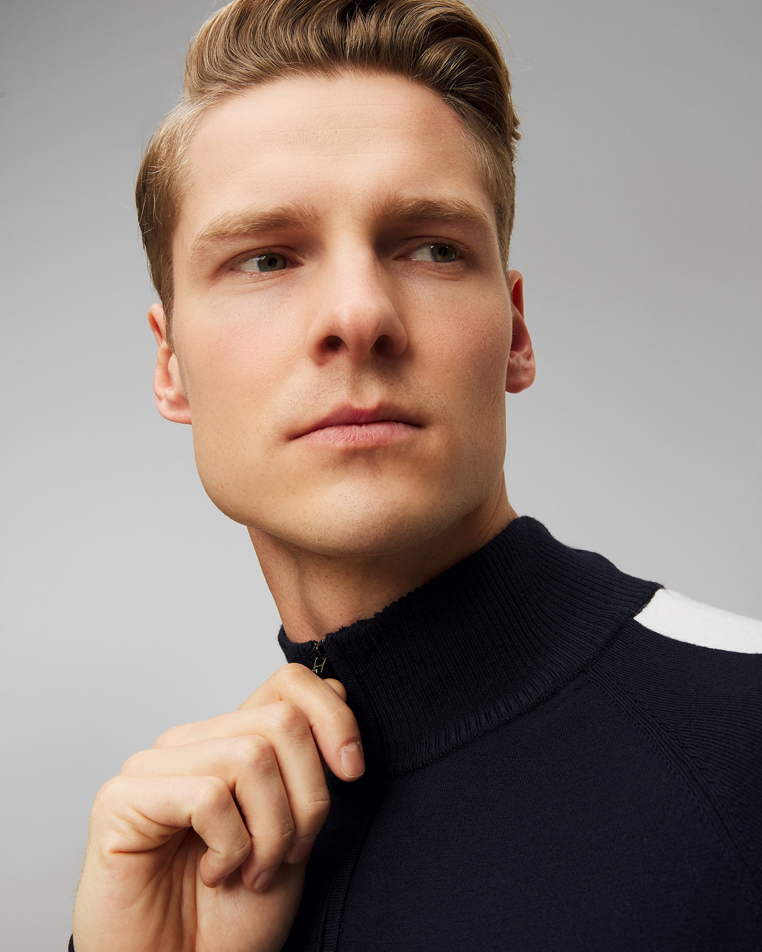 Tmavě modrý pánský rolák na zip We Norwegians Varden