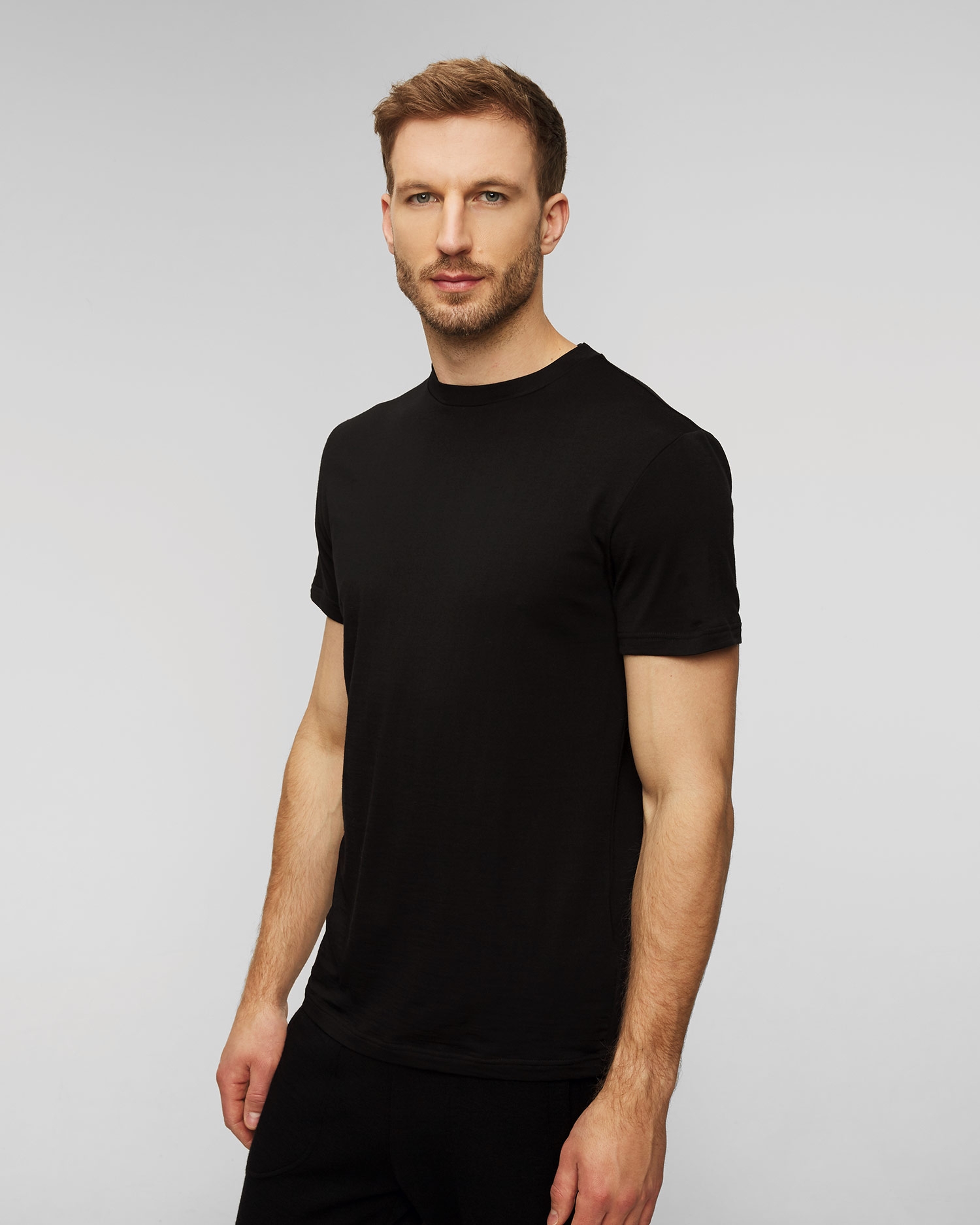 Pánské černé vlněné tričko We Norwegians Salt