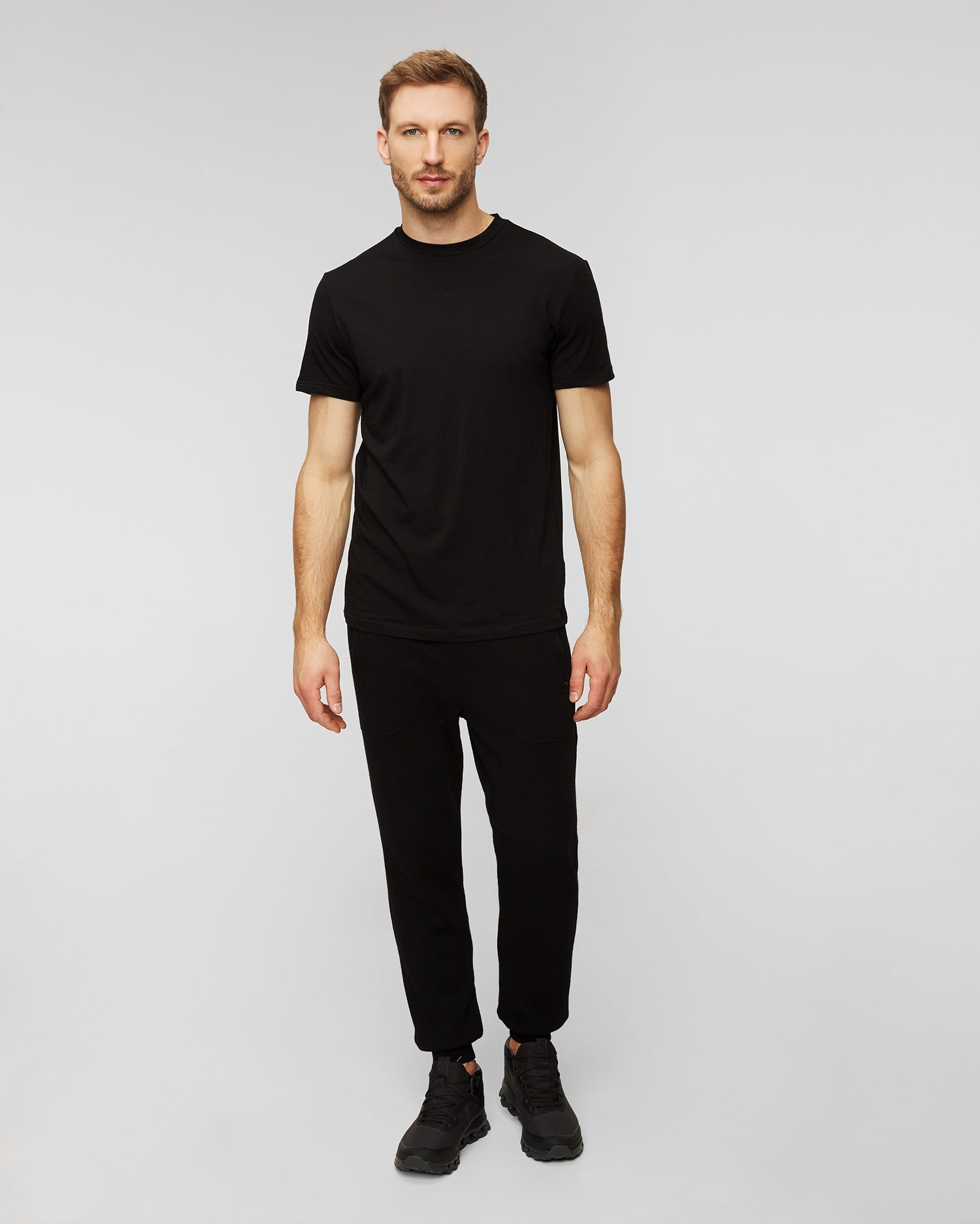 Pánské černé vlněné tričko We Norwegians Salt