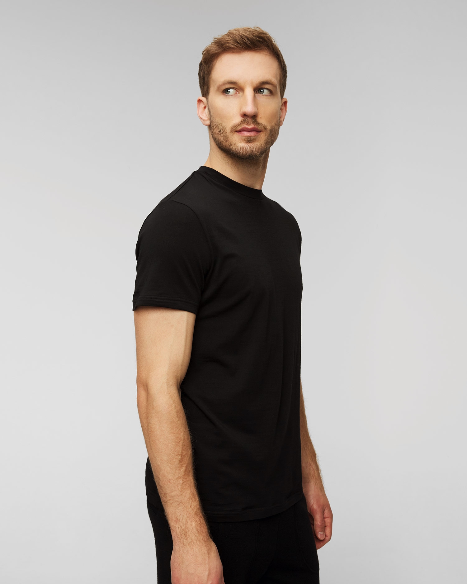 Pánské černé vlněné tričko We Norwegians Salt