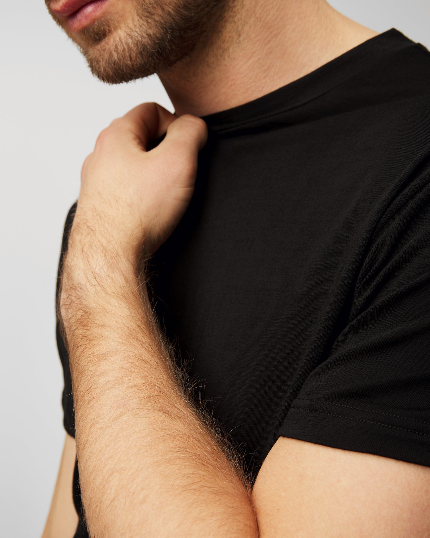 Pánské černé vlněné tričko We Norwegians Salt