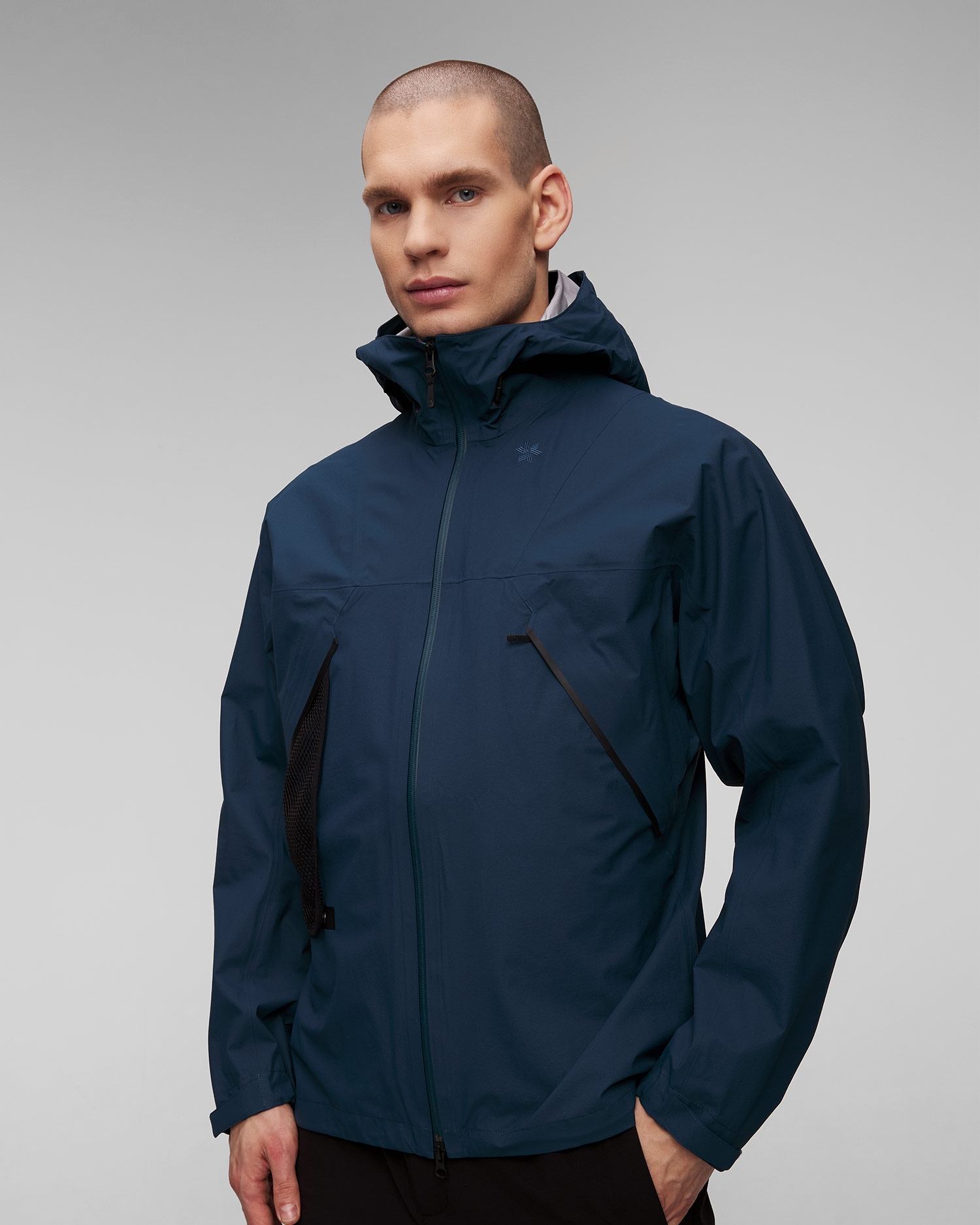 Tmavě modrá pánská horolezecká bunda Goldwin PERTEX SHIELD AIR Mountaineering Jacket