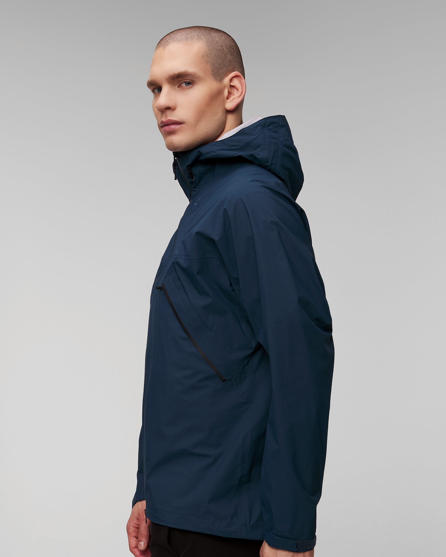 Tmavě modrá pánská horolezecká bunda Goldwin PERTEX SHIELD AIR Mountaineering Jacket