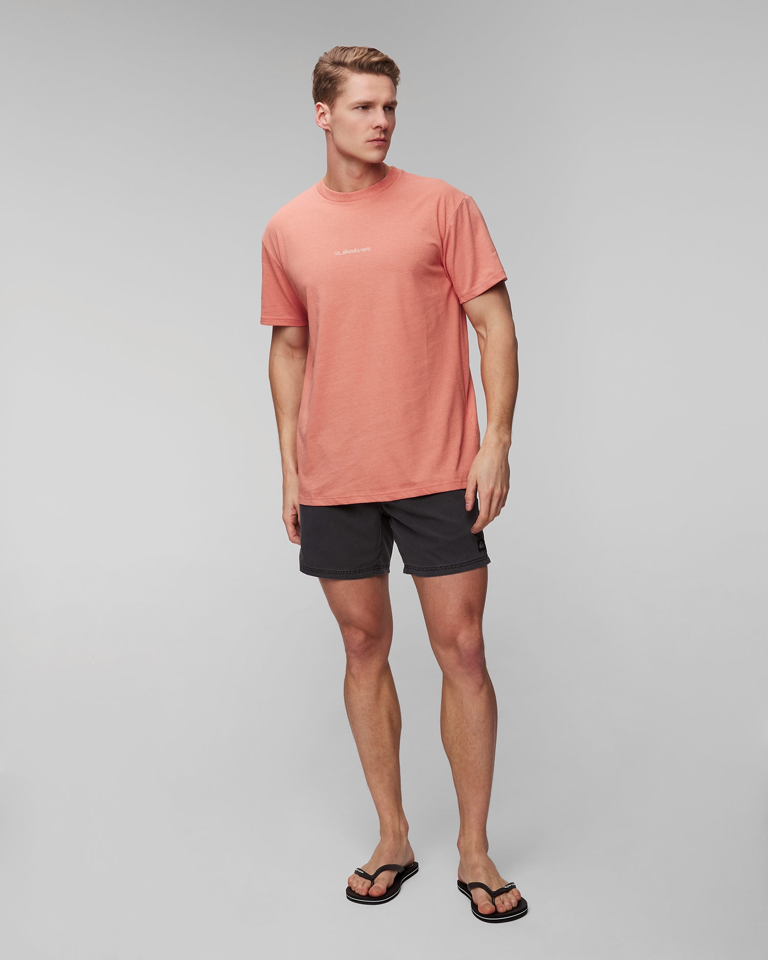 Oranžové pánské tričko Quiksilver Peace Phase SS Tee