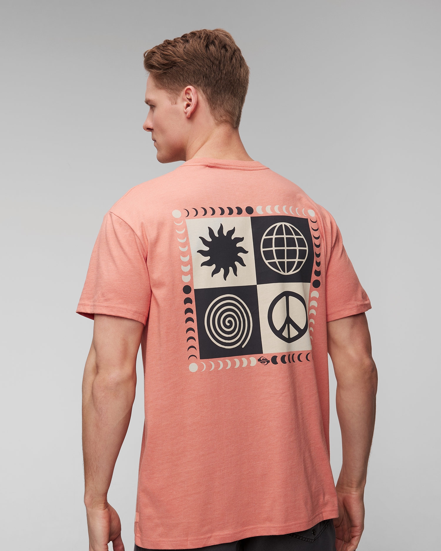 Oranžové pánské tričko Quiksilver Peace Phase SS Tee