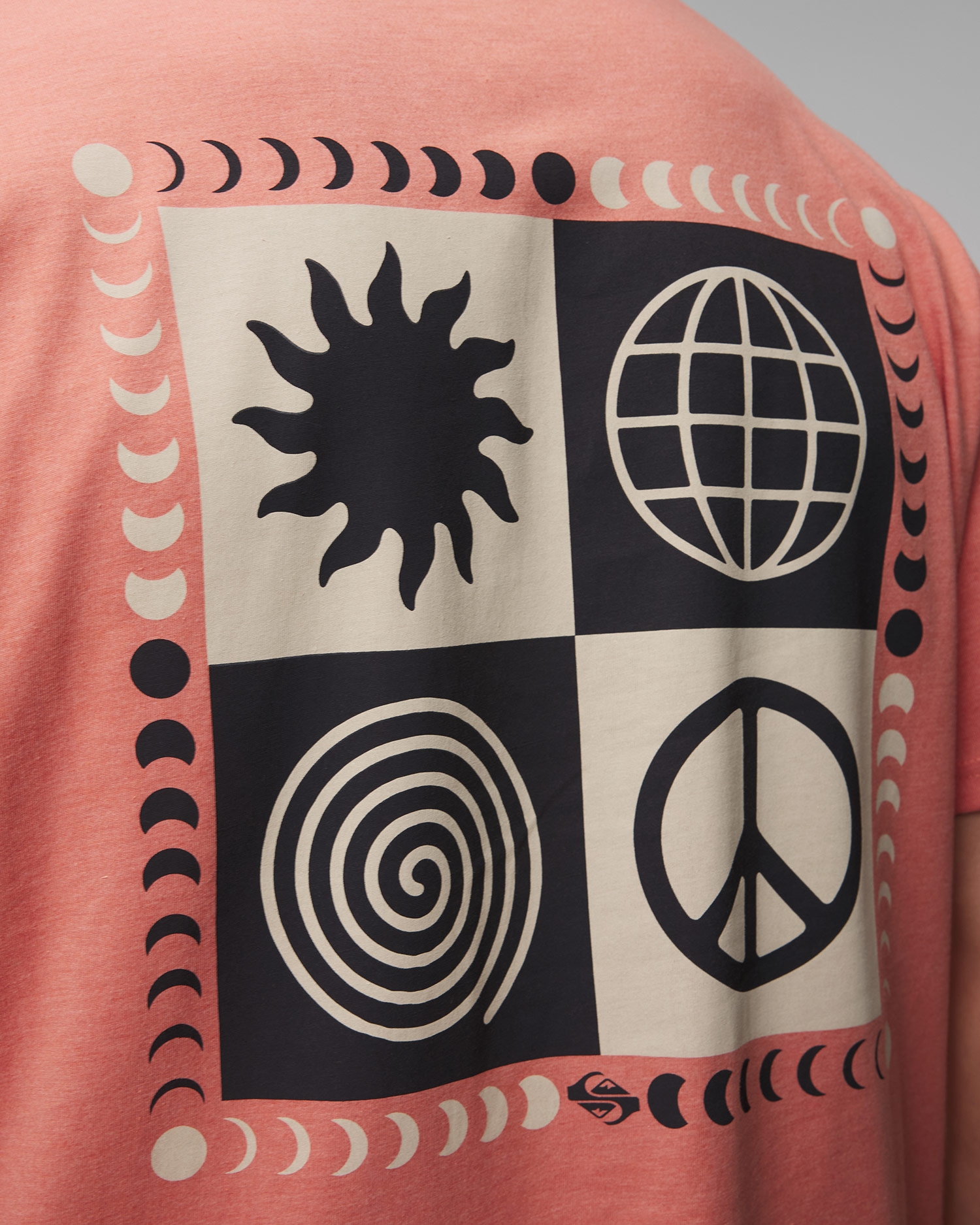 Oranžové pánské tričko Quiksilver Peace Phase SS Tee
