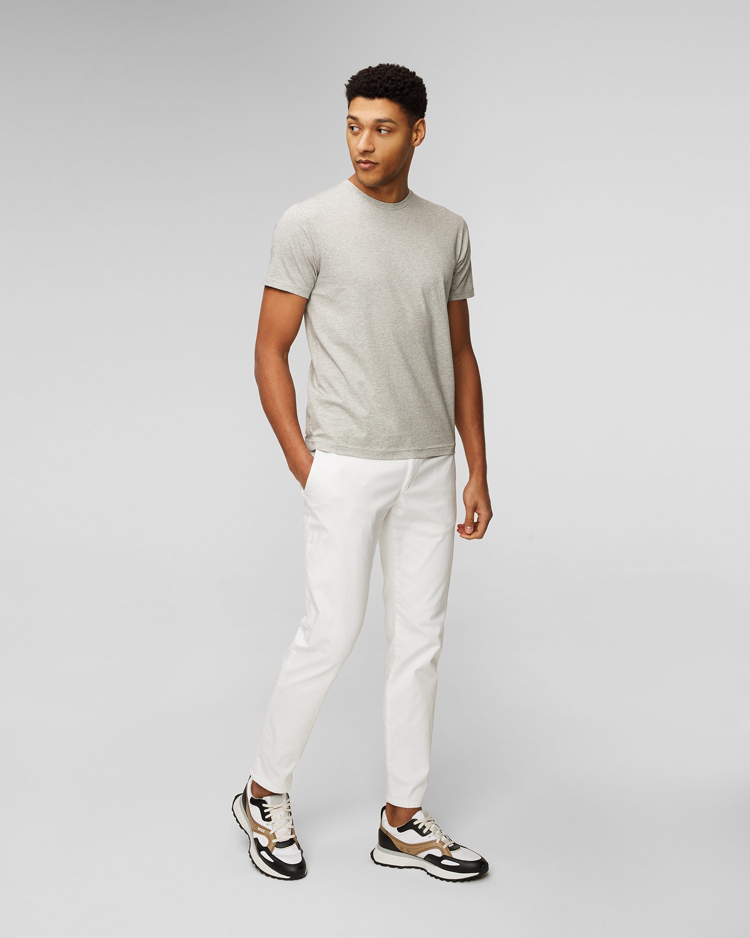 Šedé pánské tričko Sunspel