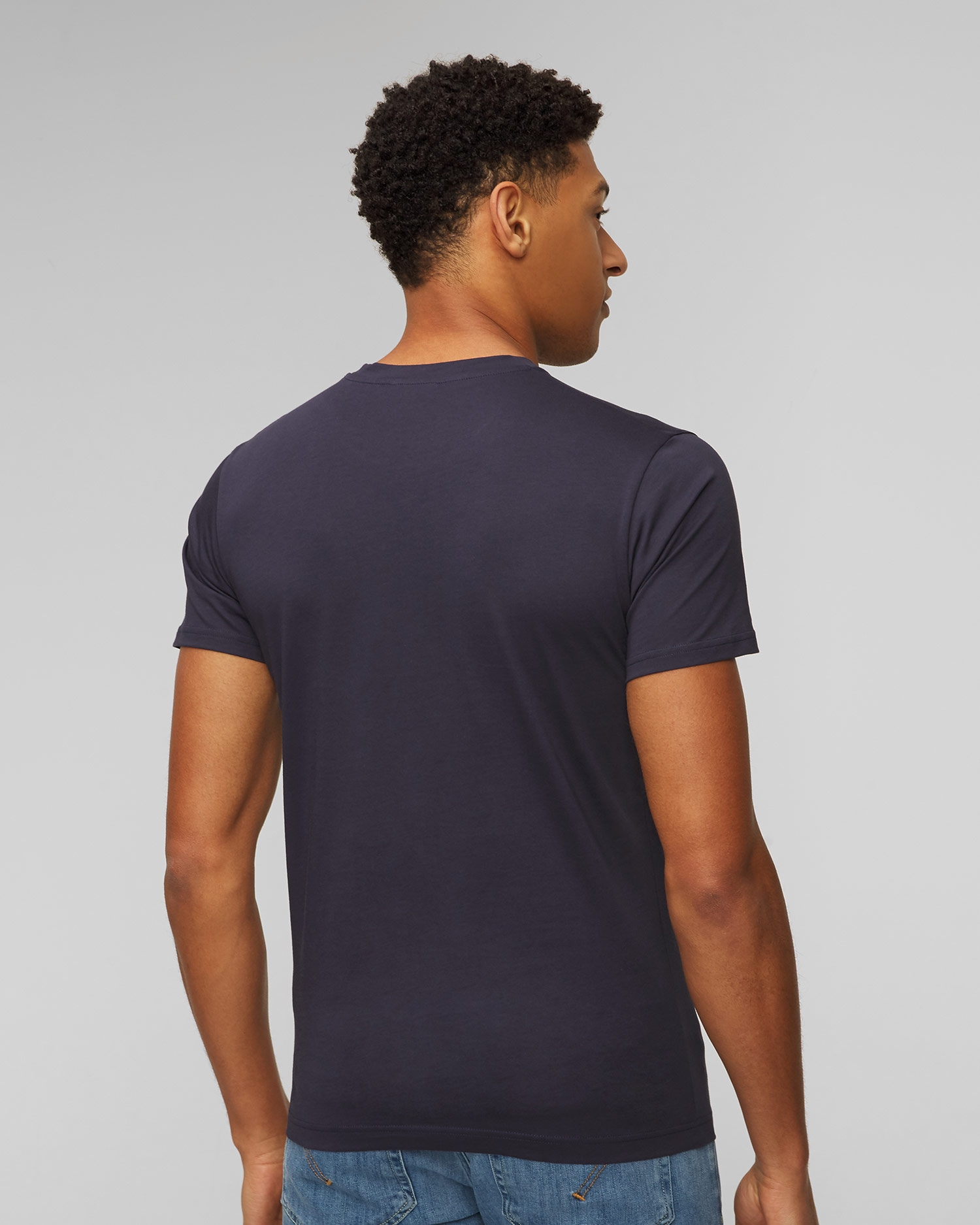 Tmavě modré pánské tričko Sunspel