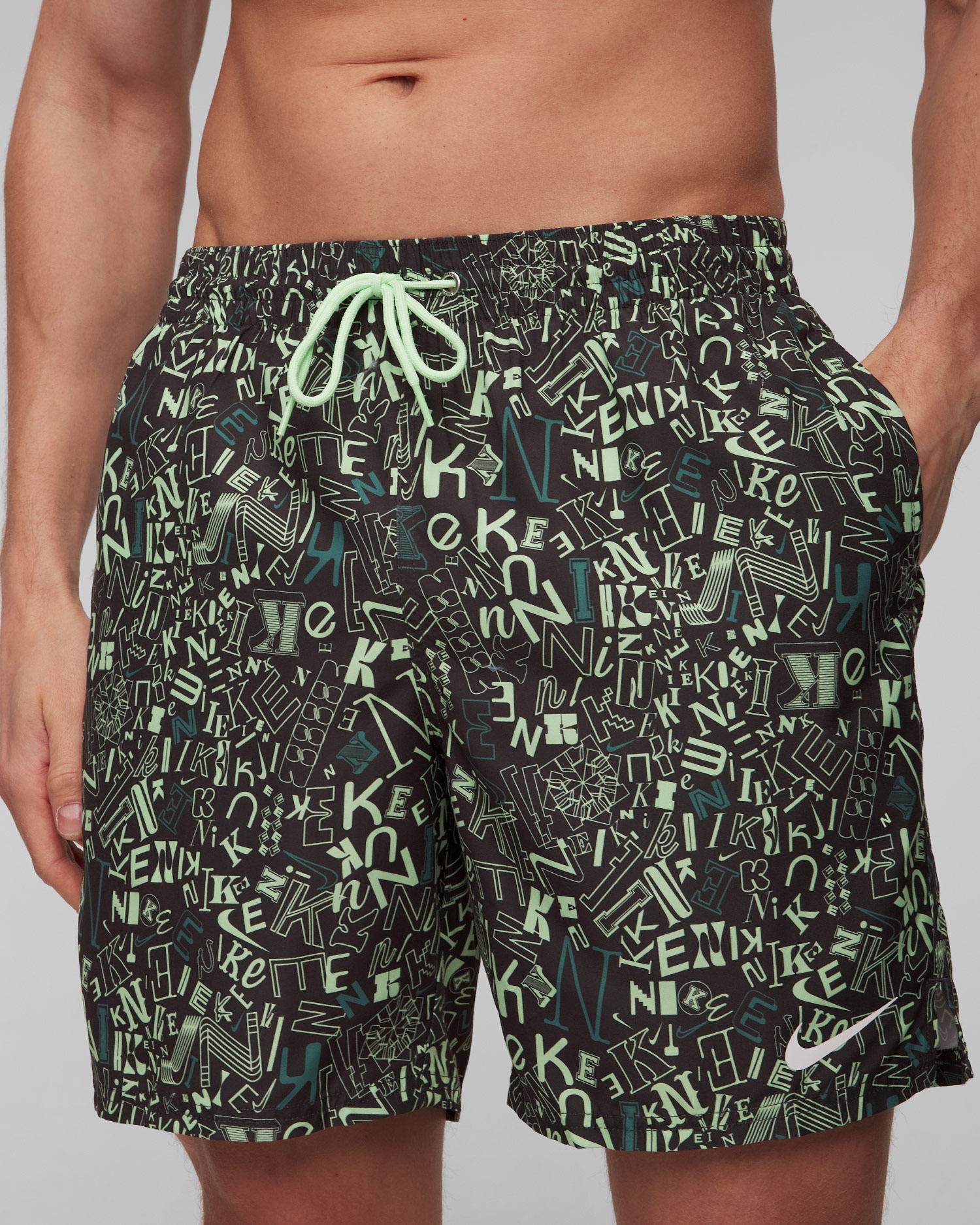 Zelené pánské plavky Nike Swim Nike Blender 7"